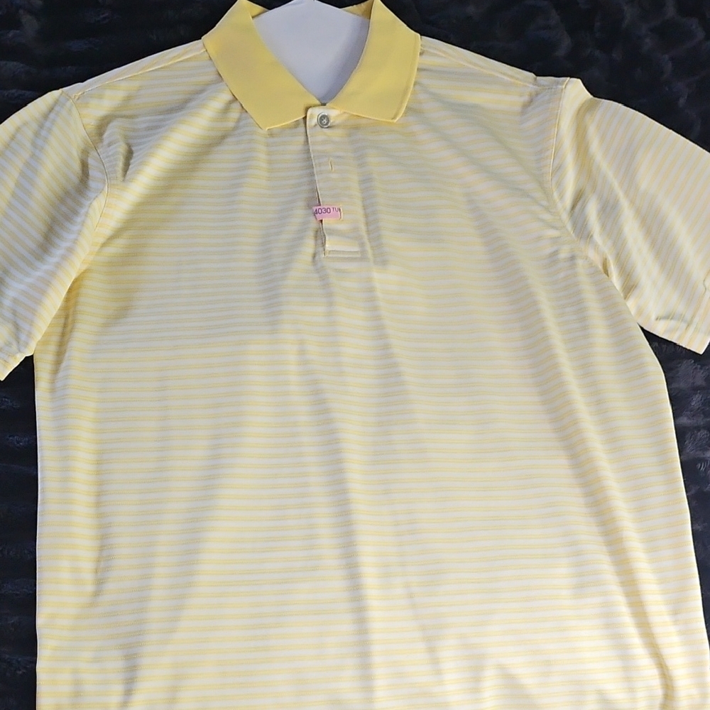 George Yellow Polo Shirt with Subtle Pattern